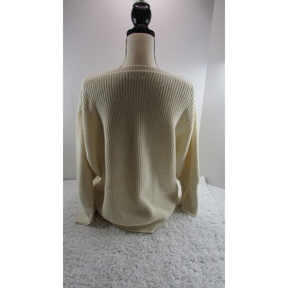 Collectables Womens Cream Sweater 3/4 sleeve Sz M - Picture 5 of 6